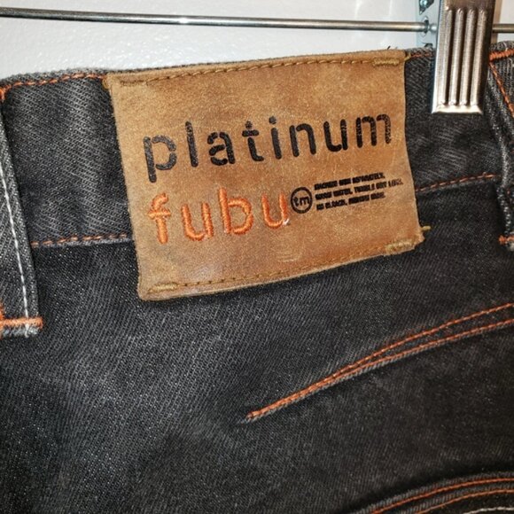 Platinum FUBU Fat Albert Shorts, Sz 34. Denim - Picture 5 of 8